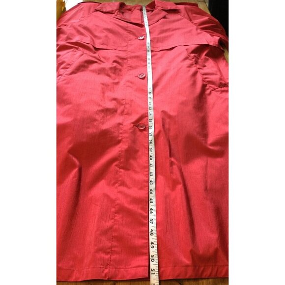 Vintage NWT Maggie Barnes Womens Red Trench Coat Plus Size 24W Removable Liner - Picture 12 of 13